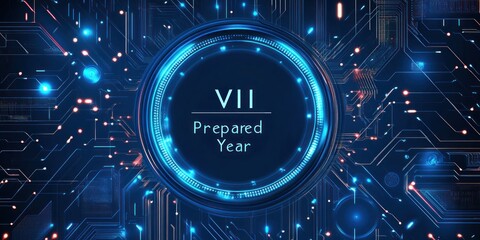 VII Prepared Year - Futuristic digital interface.