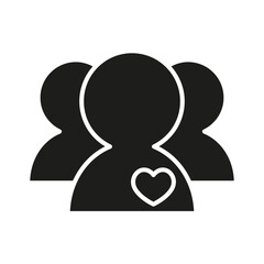 Volunteer icon in glyph style