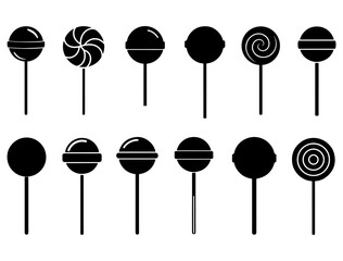 LOLLIPOP SILHOUETTE ON WHITE BACKGROUND