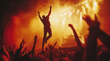 Dynamic Concert Moment of a Performer Engaging with Audience Energy