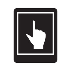Obraz premium Tablet icon in glyph style