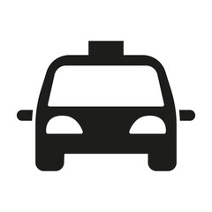 Taxi icon in glyph style