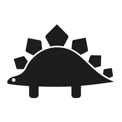 Stegosaurus icon in glyph style © North