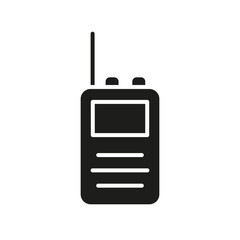 Walkie talkie icon in glyph style