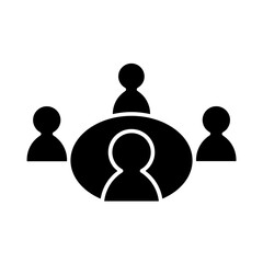 Meeting color icon in glyph style