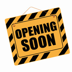 Naklejka premium Opening Soon Sign – Construction Theme Business Announcement