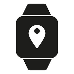 Smartwatch icon in glyph style