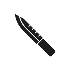 Knife icon in glyph style