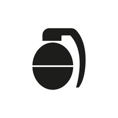 Grenade icon in glyph style