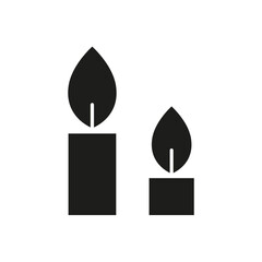 Candle icon in glyph style