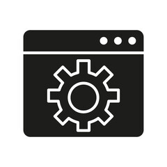 Application setting icon in glyph style