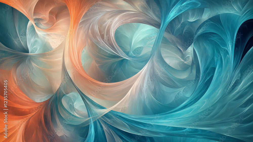 Poster swirling vibrant abstract pattern showcasing dynamic colors and textures in an artistic composition.