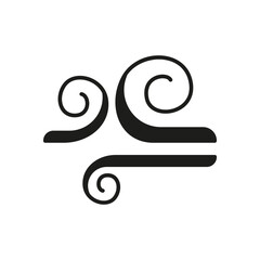 Wind icon in glyph style