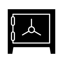 Safety box icon in glyph style