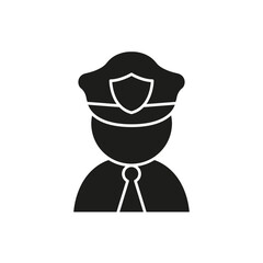 Obraz premium Policeman icon in glyph style