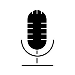 Microphone icon in glyph style