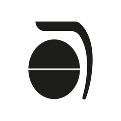 Grenade icon in glyph style