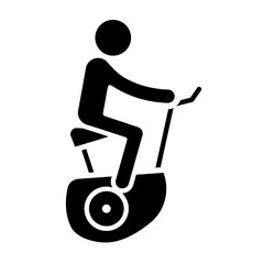 Indoor cycling icon in glyph style