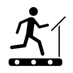Treadmill icon in glyph style