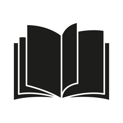 Book icon in glyph style