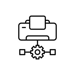 Network configuration outline icons, minimalist vector illustration ,simple transparent graphic element .Isolated on white background