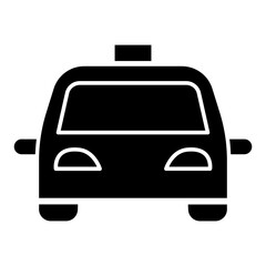 Taxi icon in glyph style