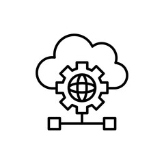 Network configuration outline icons, minimalist vector illustration ,simple transparent graphic element .Isolated on white background