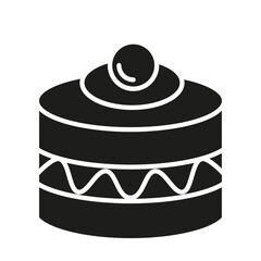 Pudding icon in glyph style