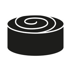 Cake roll icon in glyph style