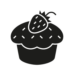 Muffin icon in glyph style