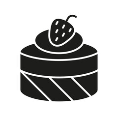 Cake icon in glyph style