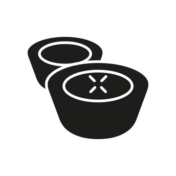 recommend clip art: Egg tart icon in glyph style