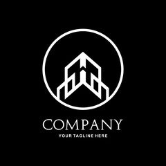 Set of company logo design ideas vector