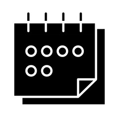 booking icon in glyph style