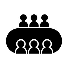 Meeting icon in glyph style