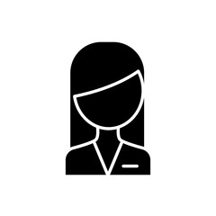 Receptionist icon in glyph style