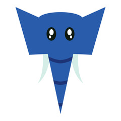 Origami animals icons set isometric vector