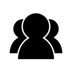 People icon in glyph style