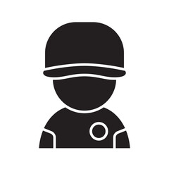 Golfer icon in glyph style