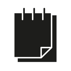 Notepad icon in glyph style