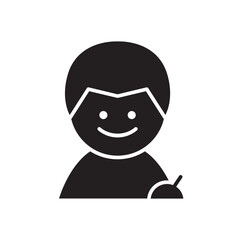 Writing icon in glyph style