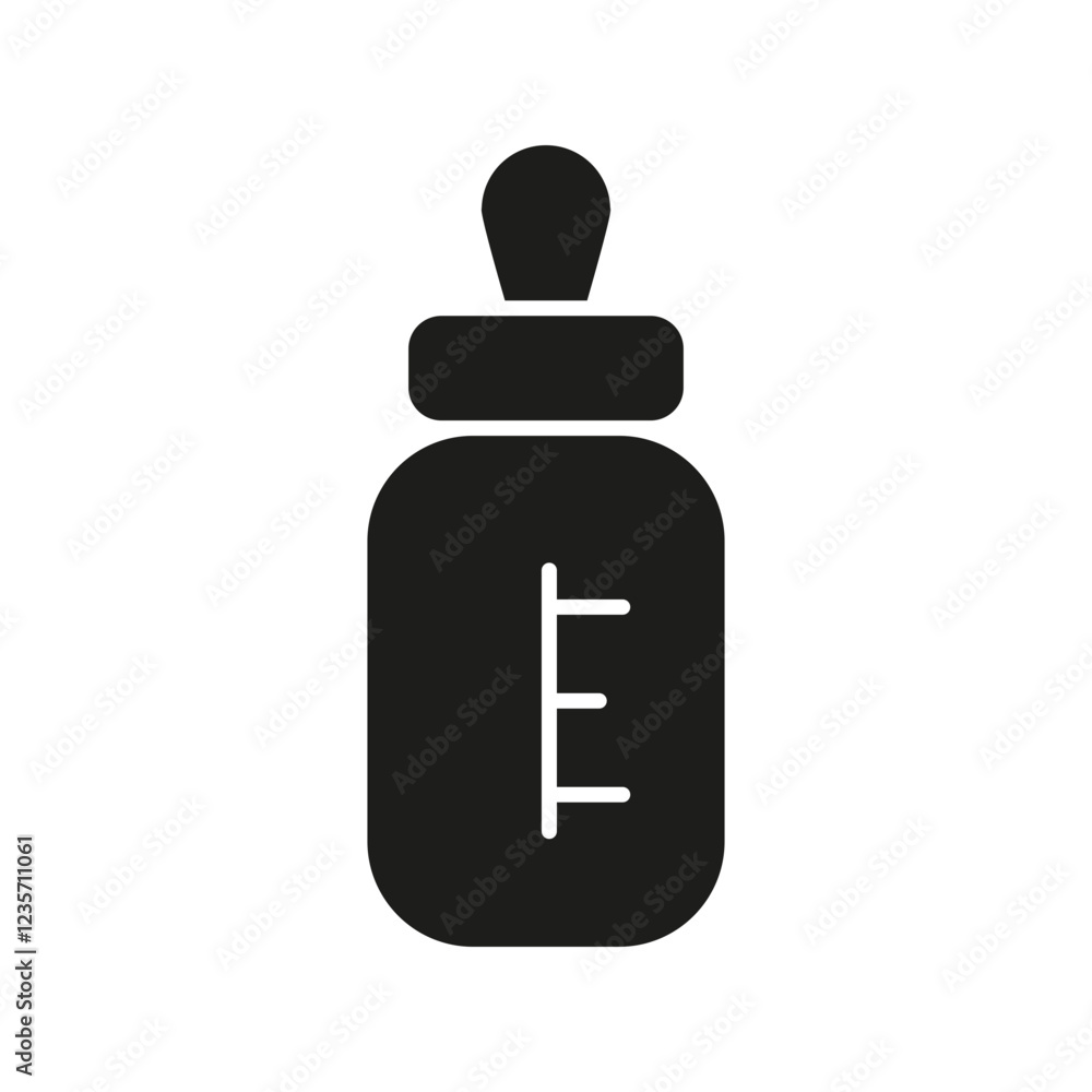 Wall mural Baby milk icon in glyph style