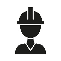 Worker icon in glyph style