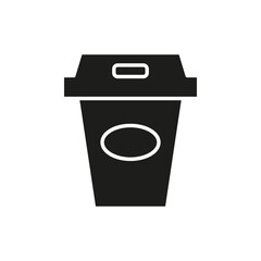 Hot coffee icon in glyph style