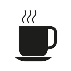 Hot milk icon in glyph style