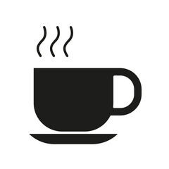 Hot cup icon in glyph style