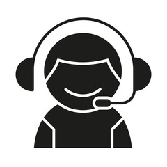 Racing reporter icon in glyph style