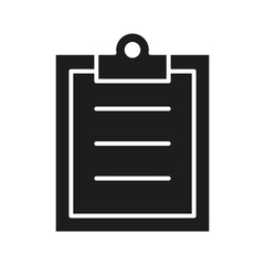 Clipboard icon in glyph style