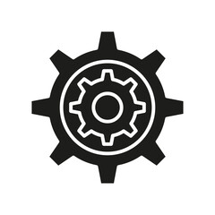 Gear icon in glyph style