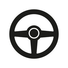Fototapeta premium Steering wheel icon in glyph style